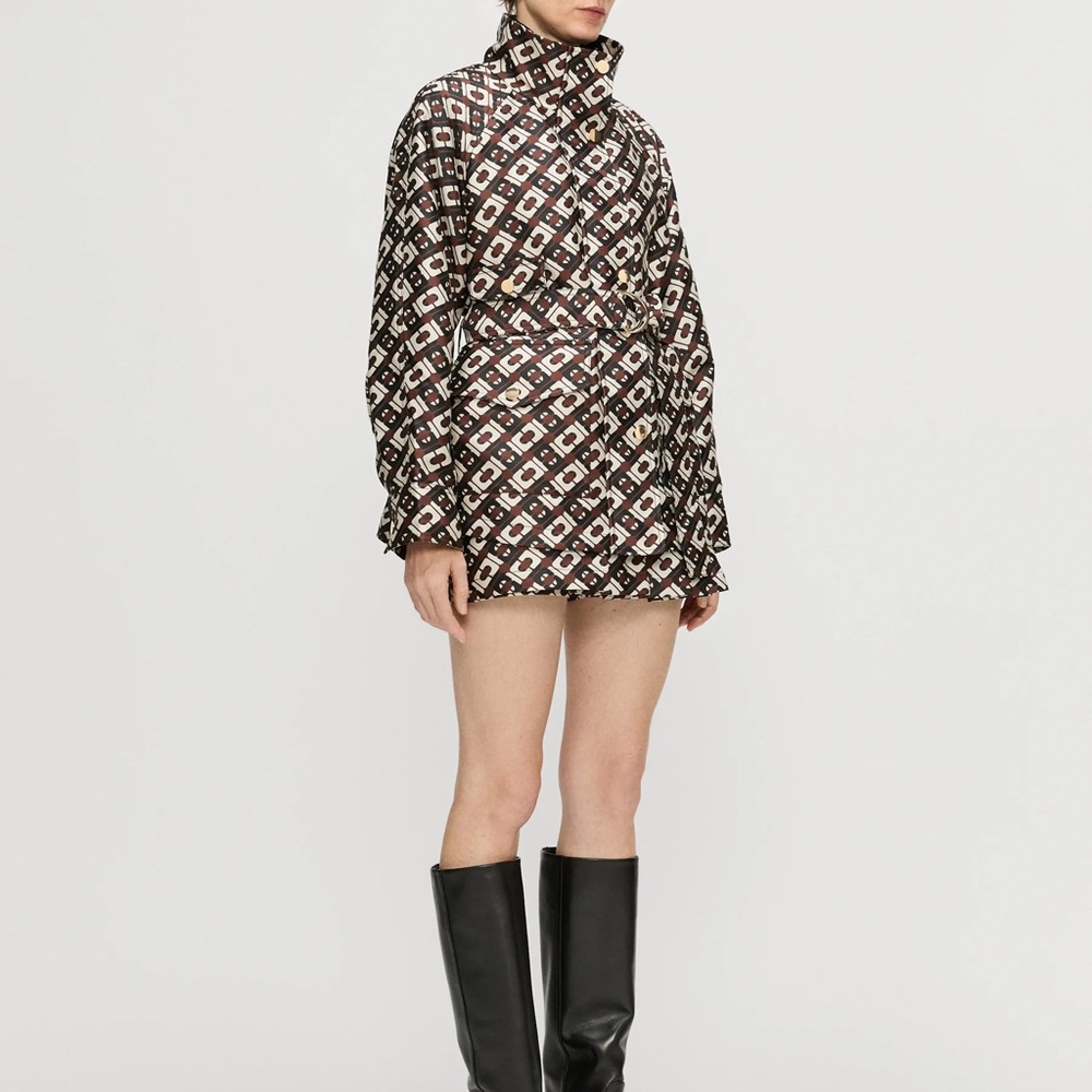 Diane Von Furstenberg High-Neck Jacket with Belt